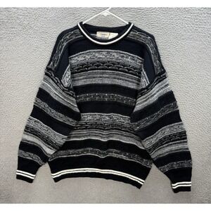 Vintage Palmland Sweater Adult Large Multicolor Textured‎ Knit Crewneck 90s Y2k